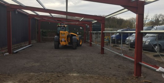 New warehouse extension under construction